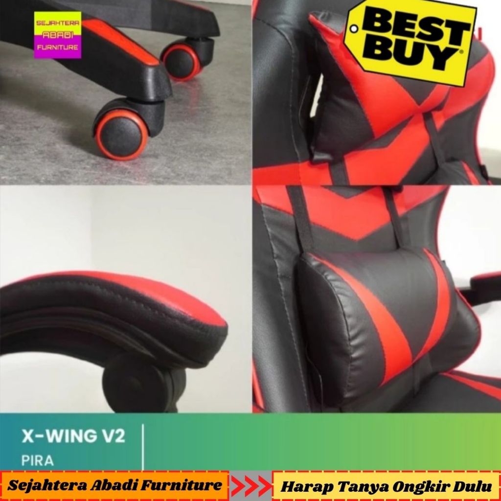 Jual Prodesign kursi kantor GC WINGS kursi gaming dengan sandaran kaki ...