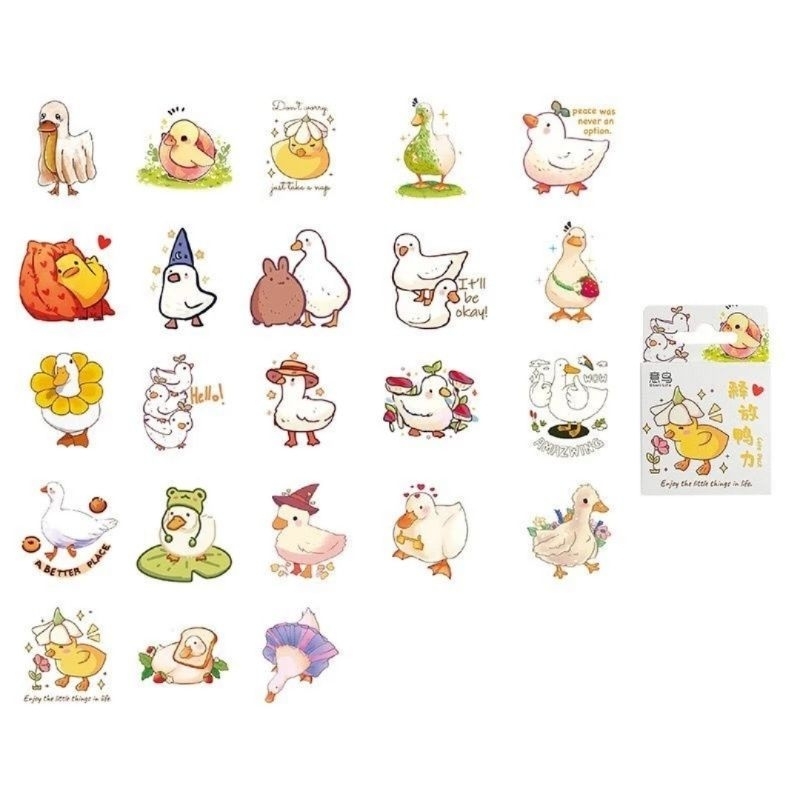 Jual sticker little duck bebek manis untuk hp dan atk | Shopee Indonesia