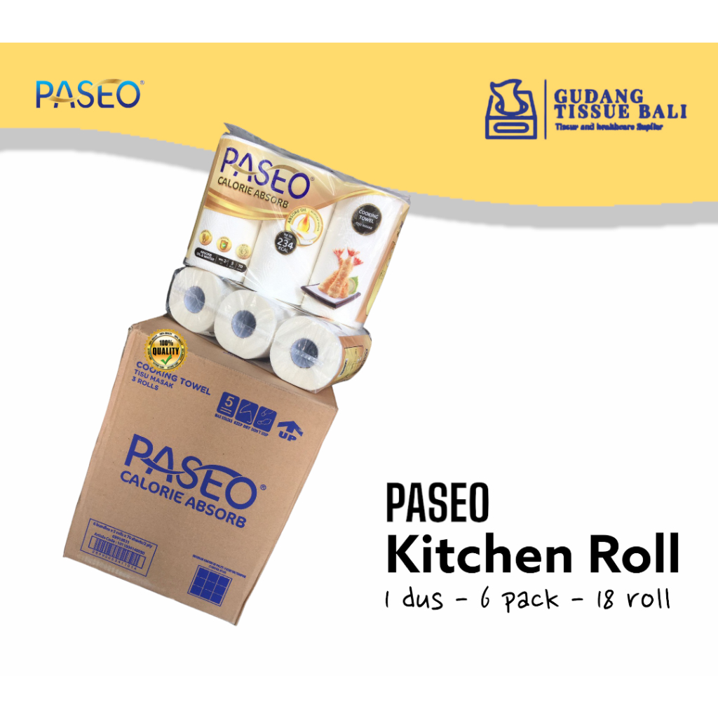 Jual Paseo - Tisu Dapur/Kitchen Roll Tissue 3in1 x 6 pack - 1 karton ...