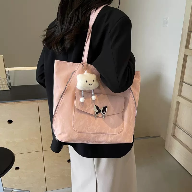 Tas Cewek Bag Tas Tote Bag Wanita Kroean Laptop Fashion Kuliah Leather Shoulder Bags