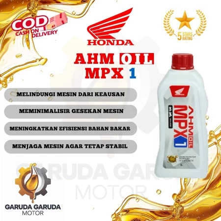 Oli MPX1 AHM 1 Liter 10W-30 Oli Motor Bebek Honda 1L