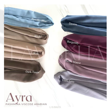 Ayra Pashmina Viscose Arabian Voile Lembut Tipis Ringan Adem Premium