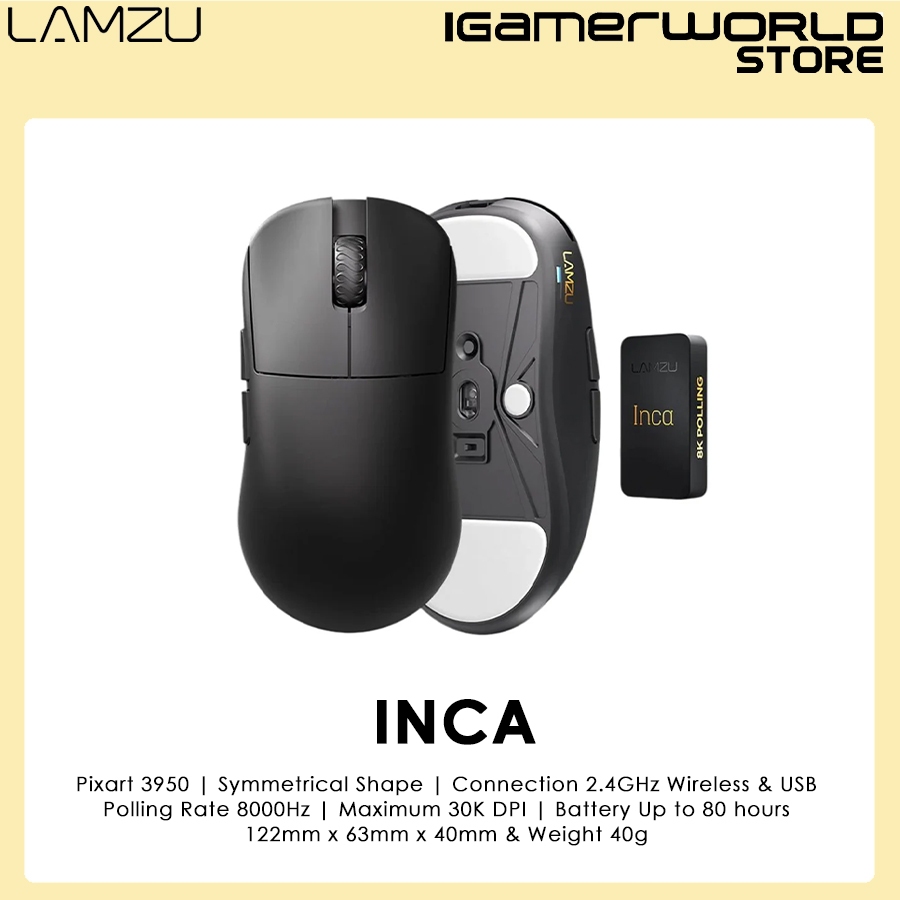 Lamzu inca LAMZU INCA Gaming Mouse (White Or Black) | eBay