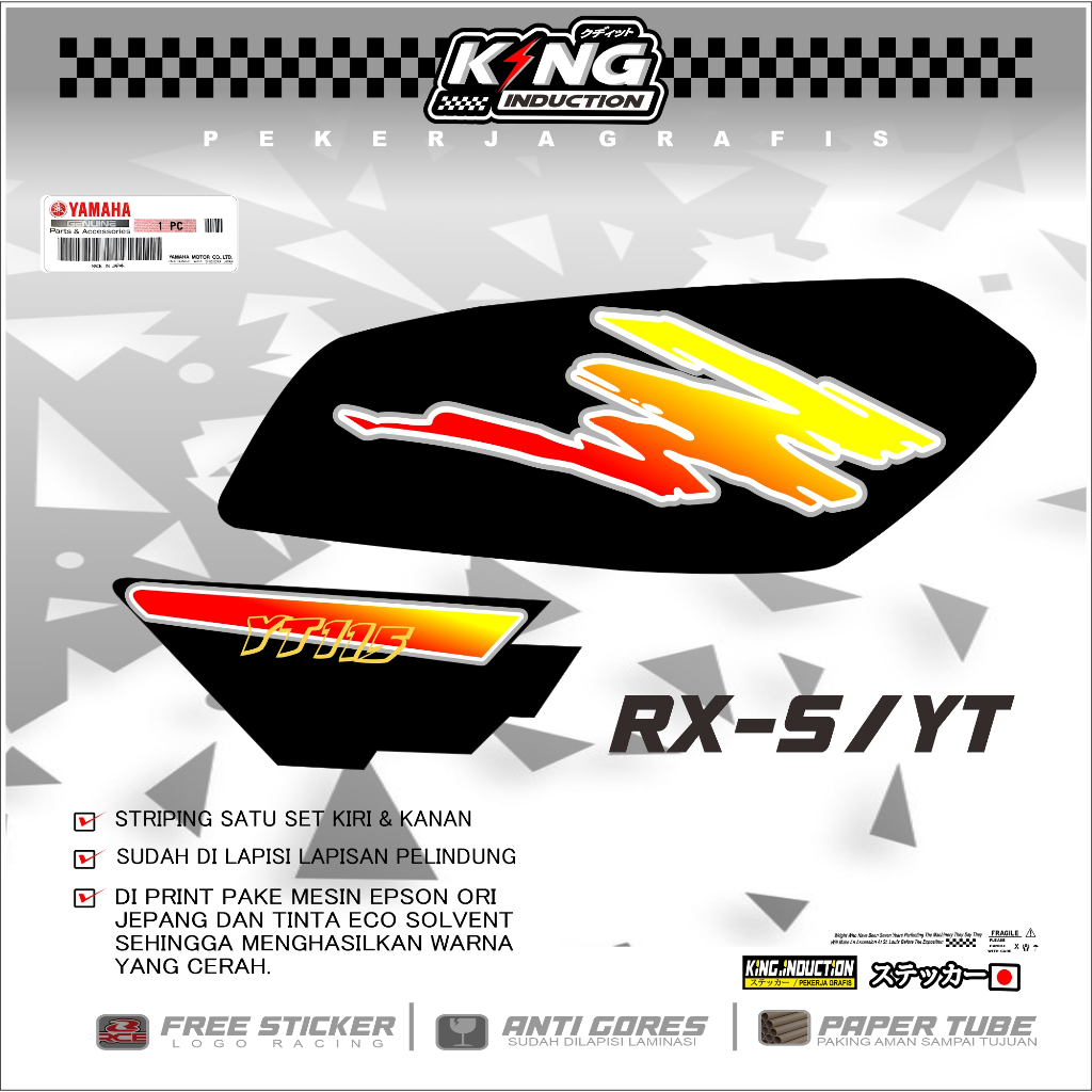 Jual Striping Sticker Lis body yamaha RX-SPECIAL/YT115 Motif terbaru ...