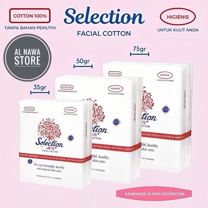Kapas Selection Facial Cotton Kapas Pembersih Make Up Pembersih Kosmetik Kapas Wajah Tisu