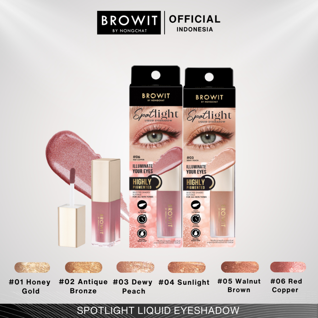 Jual BROWIT BY NONGCHAT Spotlight Liquid Eyeshadow / Eyeshadow Shimmer ...