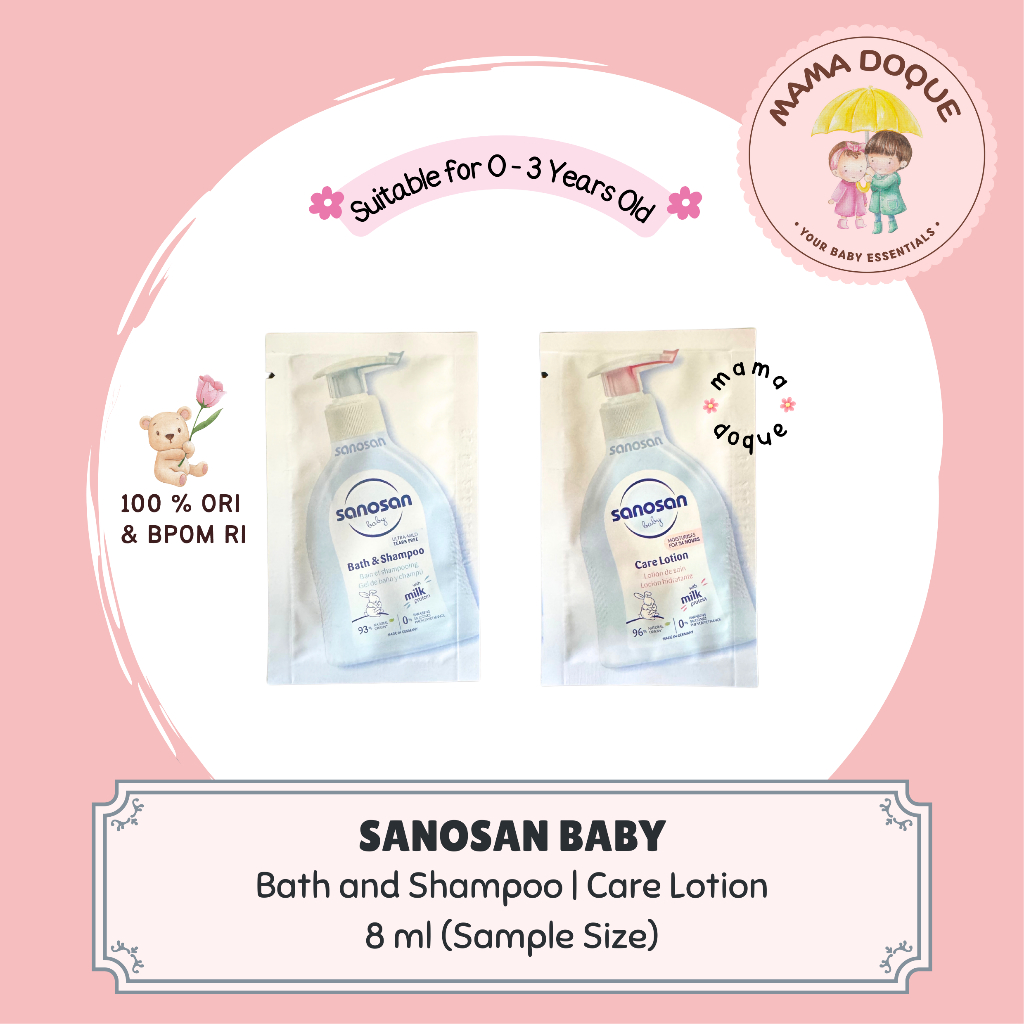 Jual Sanosan Sample Size (Sachet) Bath & Shampoo | Care Lotion 8ml ...