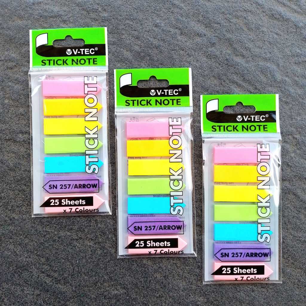 Jual Penanda Buku Sticky Note Paper V-TEC 257 Arrow ( Pcs ) [ Original ...