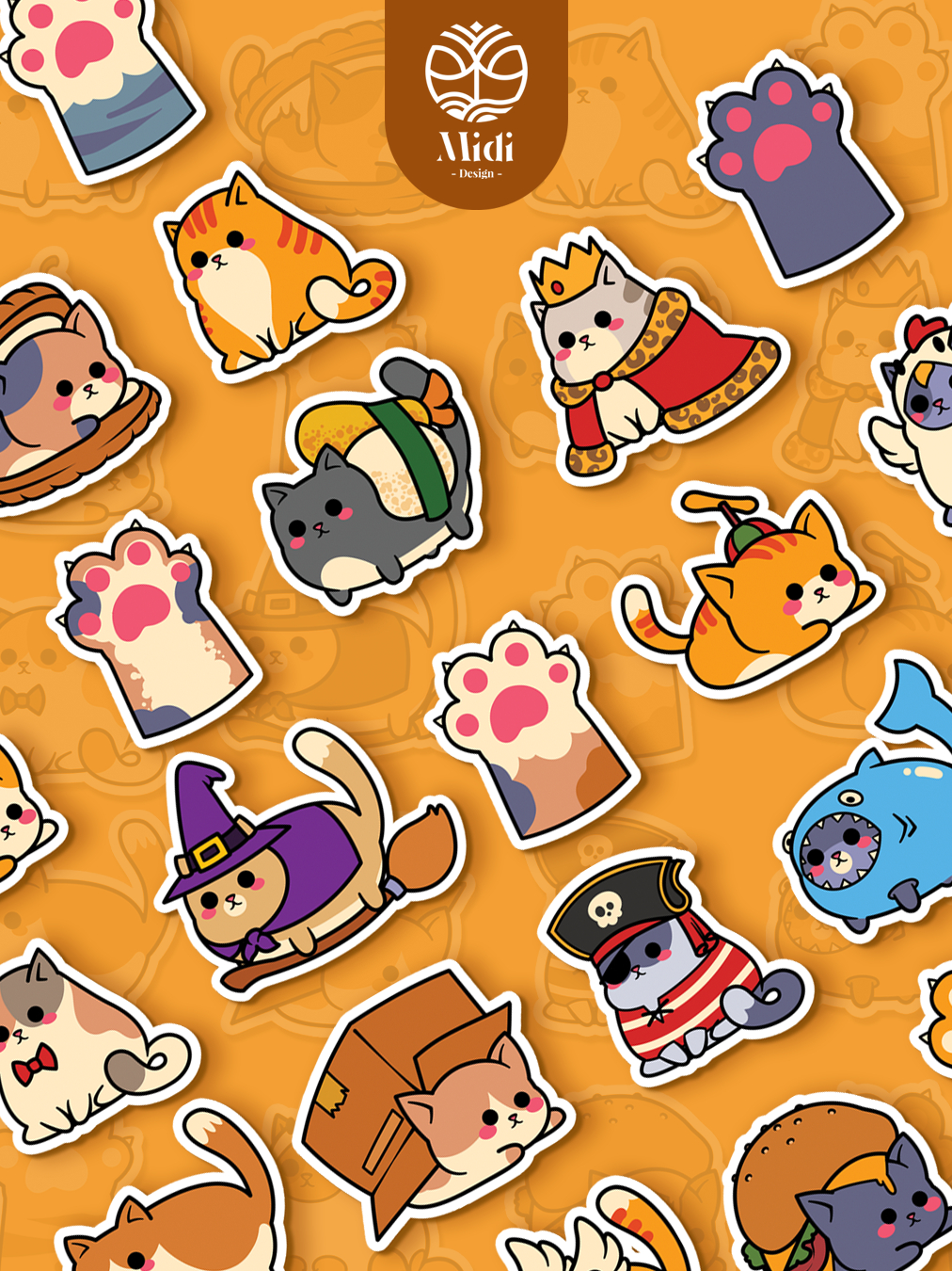 Jual STICKER PACK KUCING | KUCING STICKER | KUCING LUCU | STICKER ...