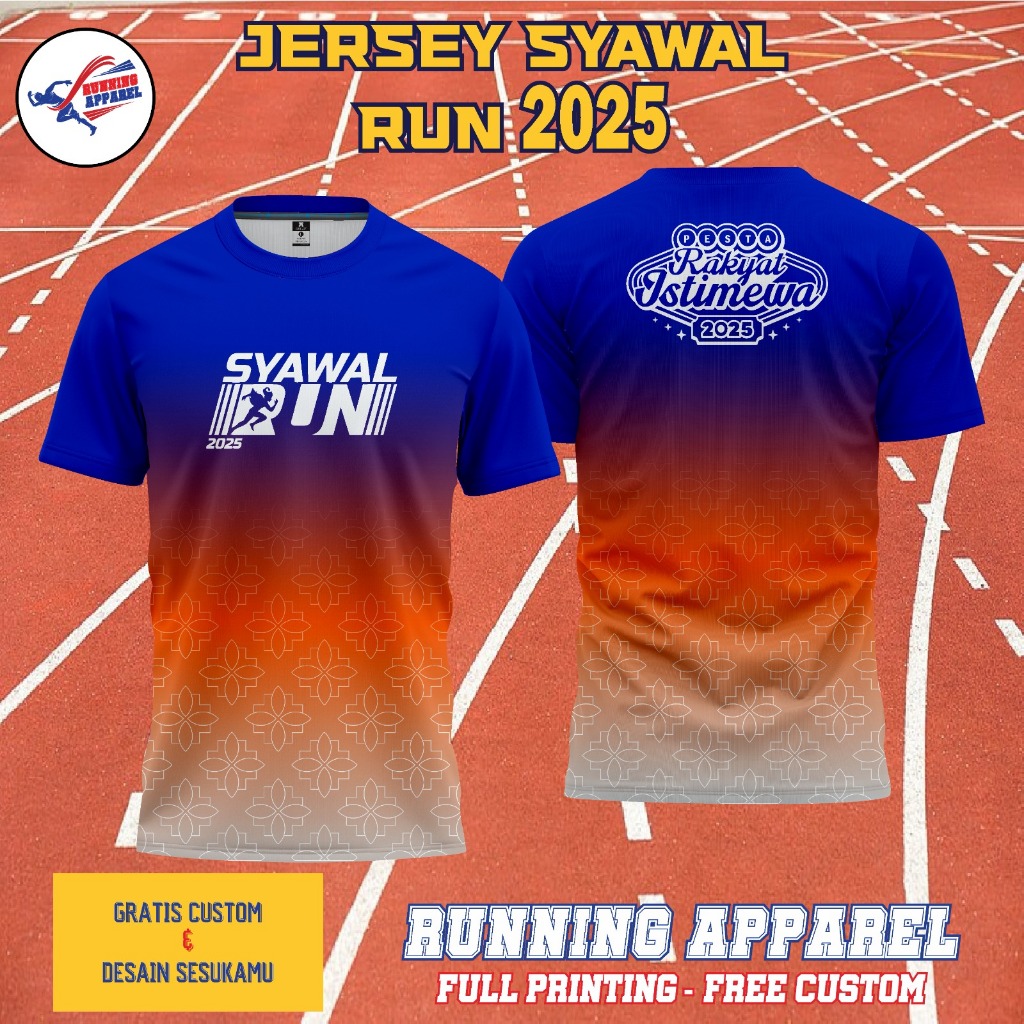 Jual Baju Jersey SYAWAL RUN 2025 , Jersey Berbahan DRYFIT Full Printing ...