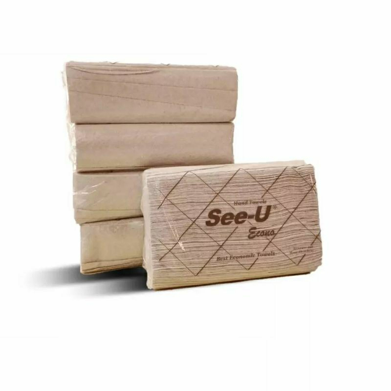 Jual Paket 5 Pcs Tisu Tissue See-u Econo Brown Coklat Hand Towel ...