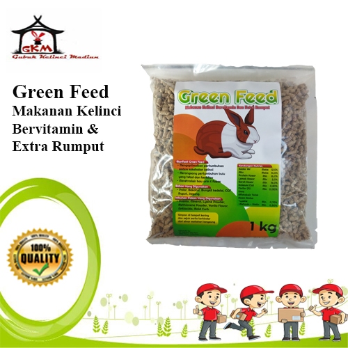 Jual Pelet Pakan Kelinci Multivitamin Dan Extra Rumput GreenFeed 1kg ...