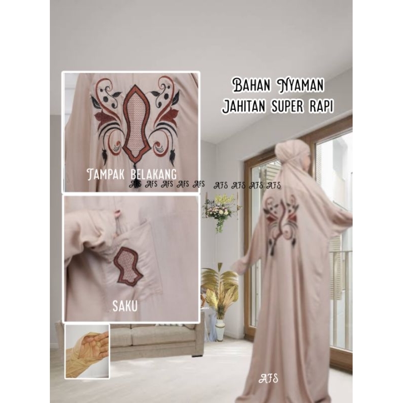 Jual Mukena Terompa TASEL dengan Bordir komputer model terusan | Shopee ...