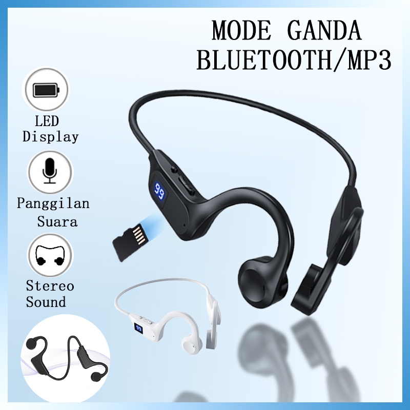Jual Headset bluetooth bass original Bluetooth 5.2 Headphone memory ...