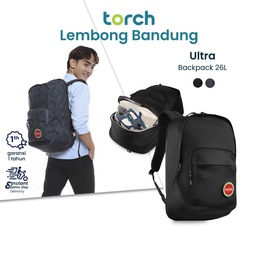 Jual TORCH Ultra 26 Liter Backpack Tas Ransel Muat Laptop Kerja Sekolah ...