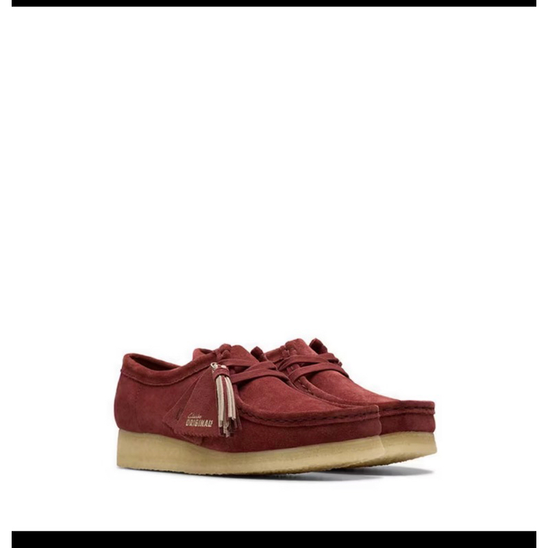Jual CLARKS WALLABE DEEP RED (SUEDE) | Shopee Indonesia