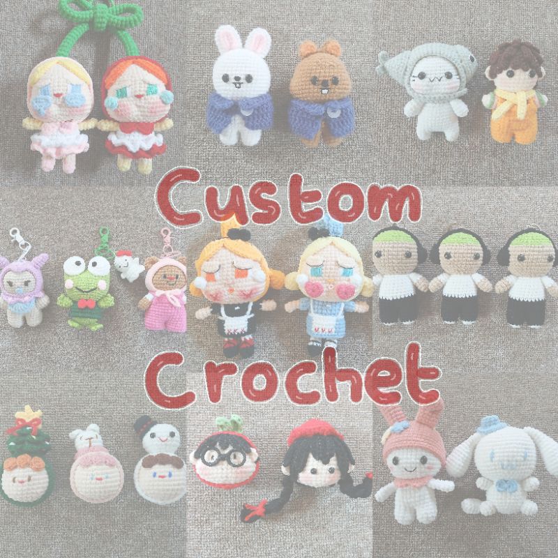 Jual Custom Keychain & Doll Crochet, Rajut Handmade - loopable.id ...
