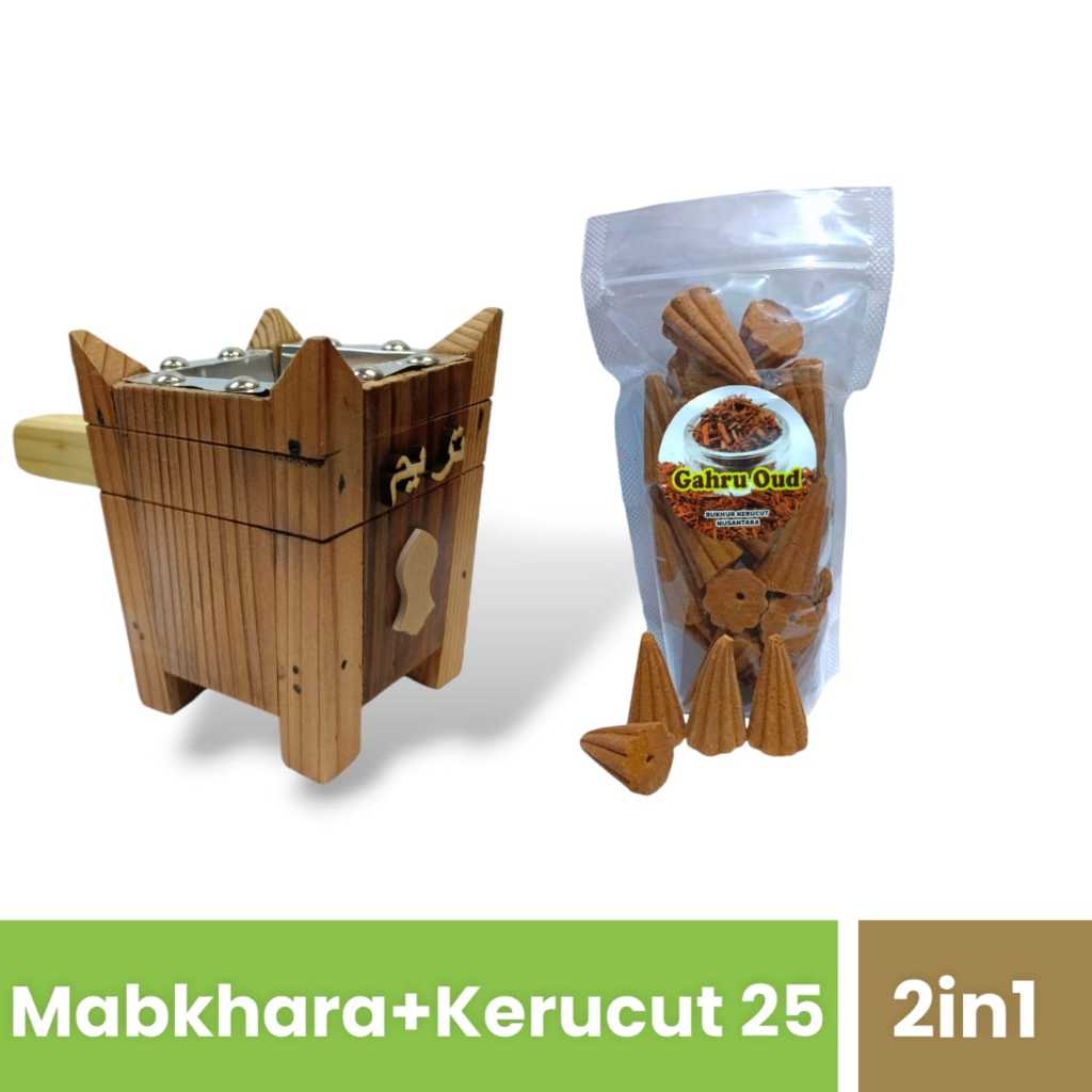 Jual Paket Bukhur Kerucut Nusantara + Mabkhara Kayu Dupa Oud Gahru isi ...