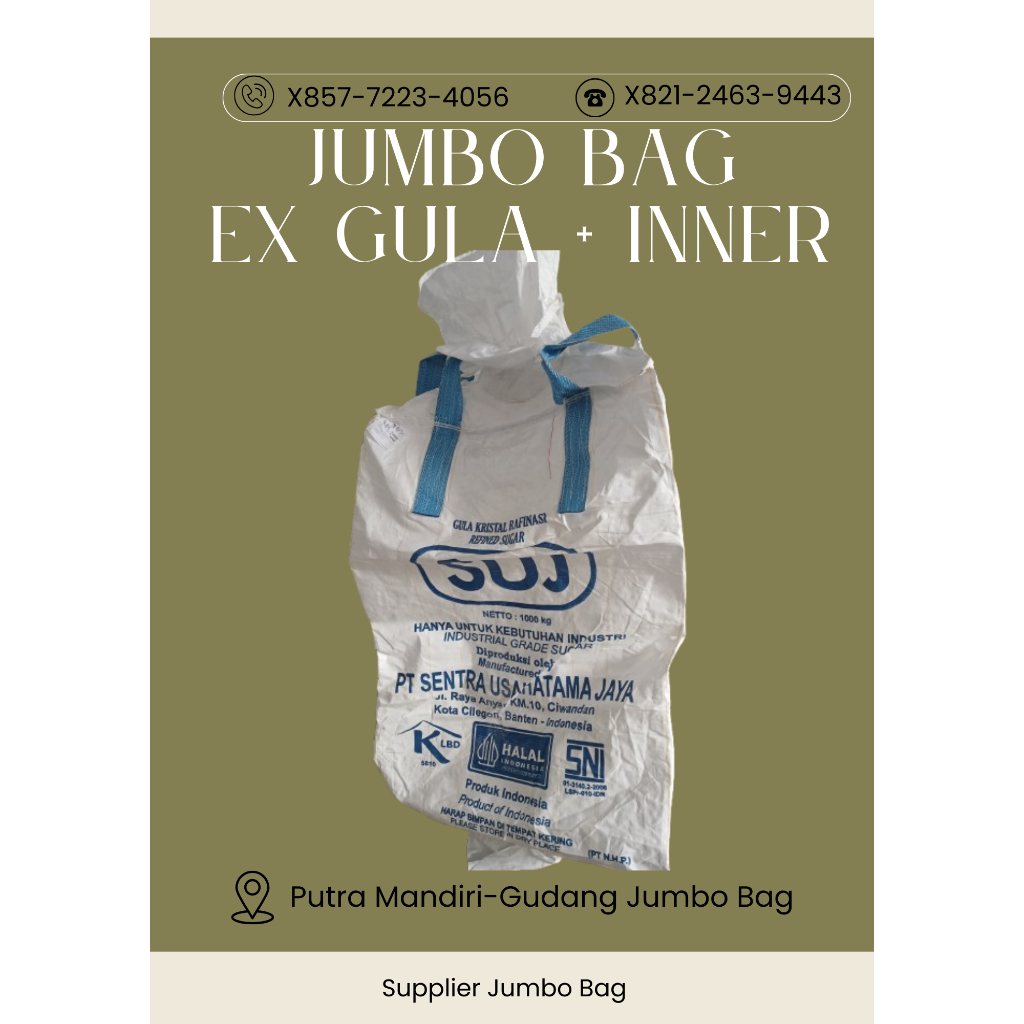 Jual jumbo bag bekas gula dengan inner plastik | Shopee Indonesia