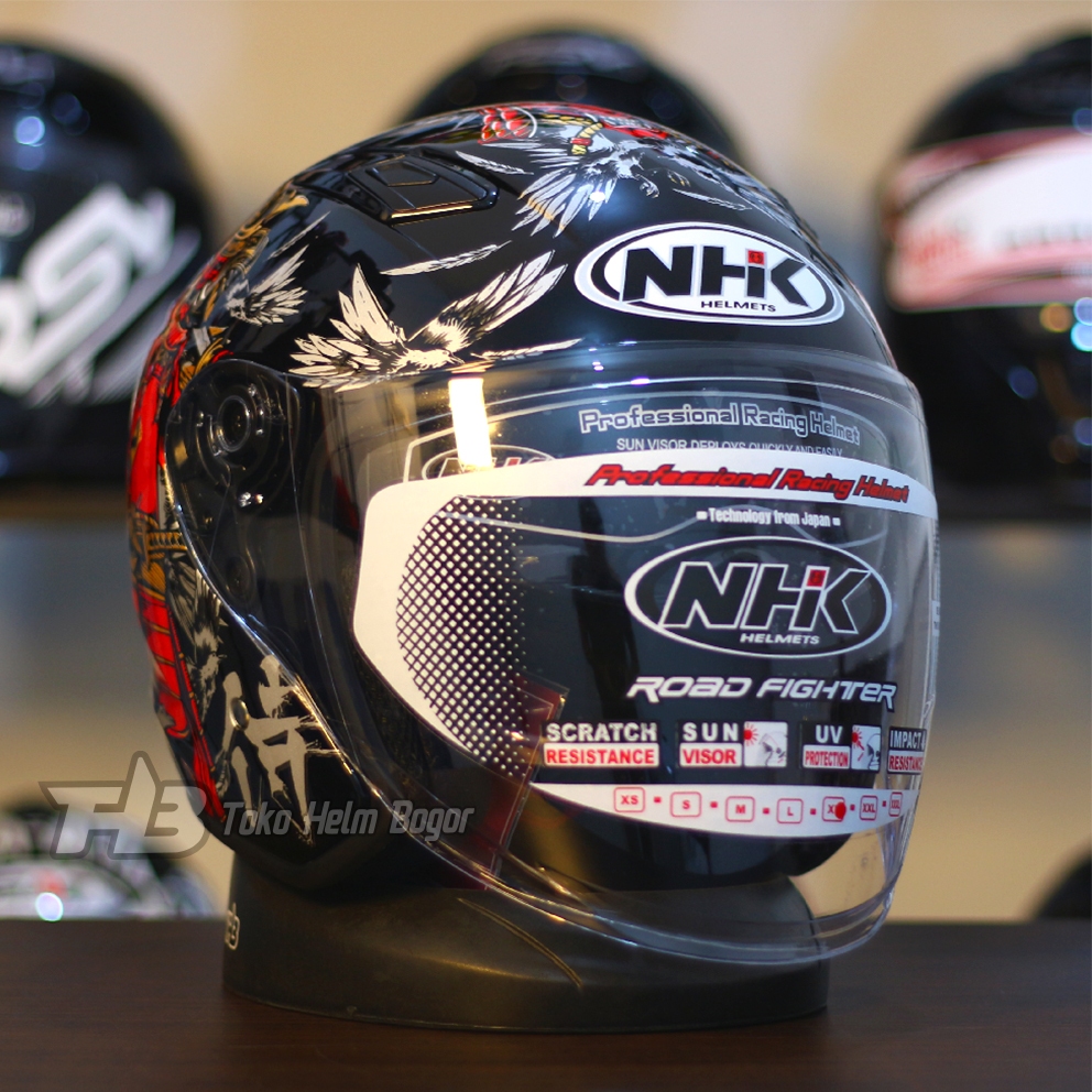 Jual NHK HELM R1 MAX | KABUTO | HELM HALF FACE DOUBLE VISOR | Shopee ...