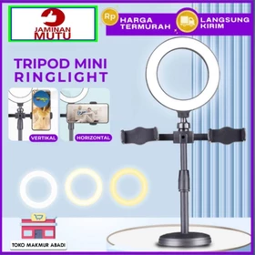 Phone Holder Ring Light 16cm Tripod 2 Selfie Ring Light Dimmable Live Stream Holder Ringlight