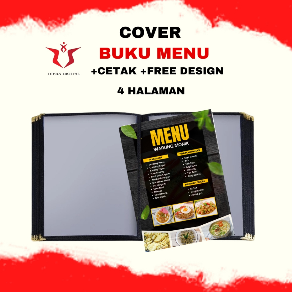 Jual Cetak Buku Menu A4 | Cover Pelindung Menu Restoran | Caffe +Free ...