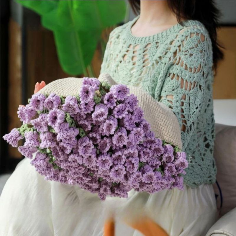 Jual [Pre-Order] Crochet Flower Bouquet handmade/Rajutan selimut buket ...