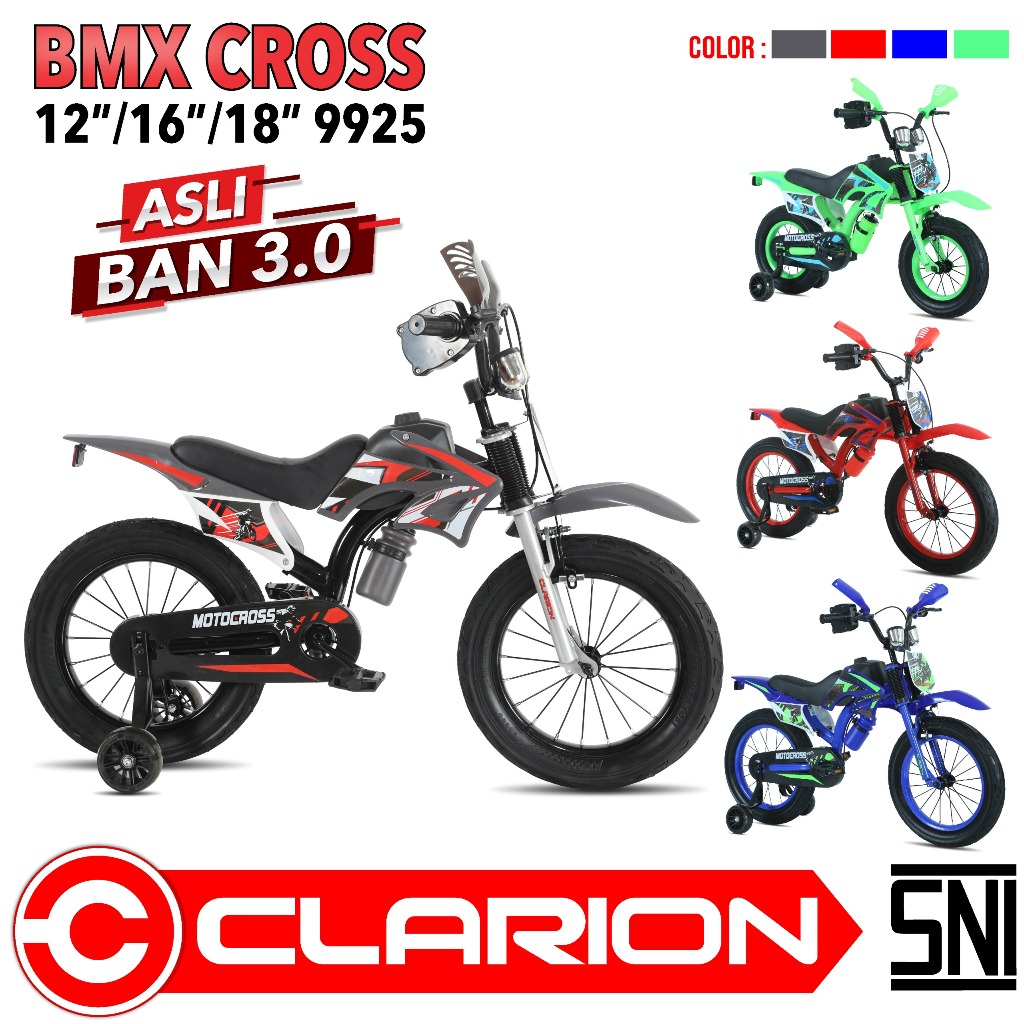 Jual Sepeda Anak Laki BMX CLARION CL 9925 TRAIL Ukuran 12 & 16 Inch ...