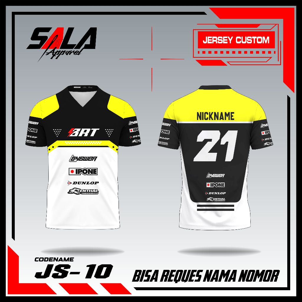 Jual Baju Kaos Jersey Racing Balap Road Race simpel Riquest Nama Nomor ...