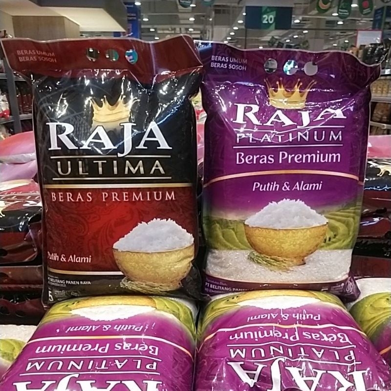 Jual beras premium raja platinum dan raja ultima premium 5 kilo ...