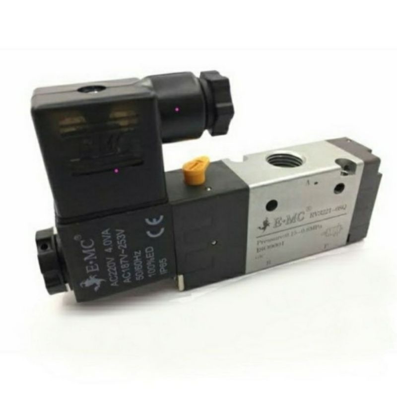 Jual Selenoid Valve EMC RV3221-06Q AC220V-DC24V EMC PNEUMATIC | Shopee ...