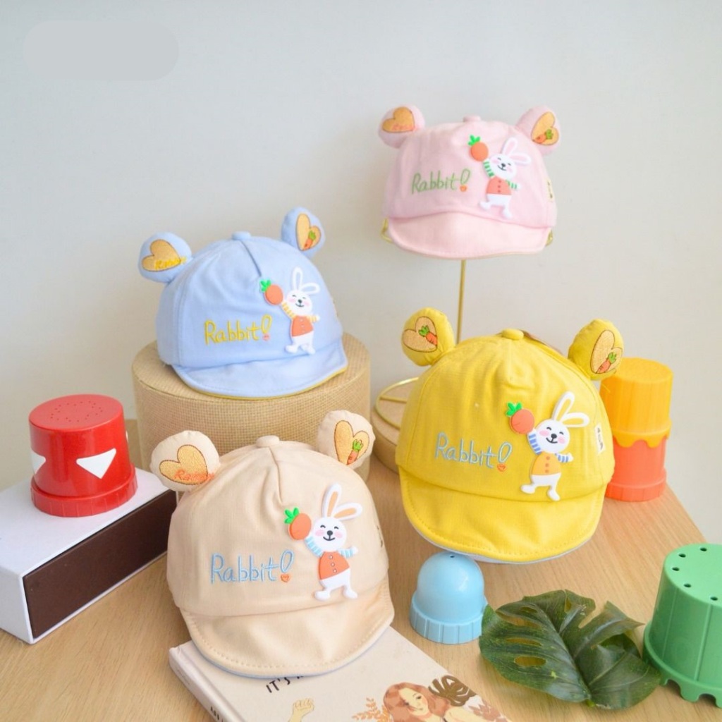 Jual (8 Bulan - 3 Tahun) Topi Cap Anak Rabbit Love Fluffy Premium Murah ...