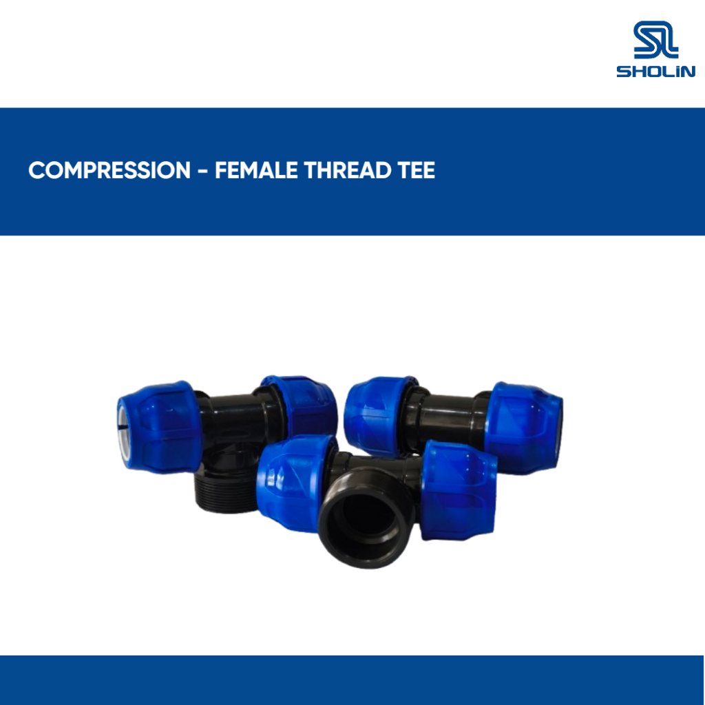 Jual FITTING - COMPRESSION (FEMALE THREAD TEE) | Shopee Indonesia
