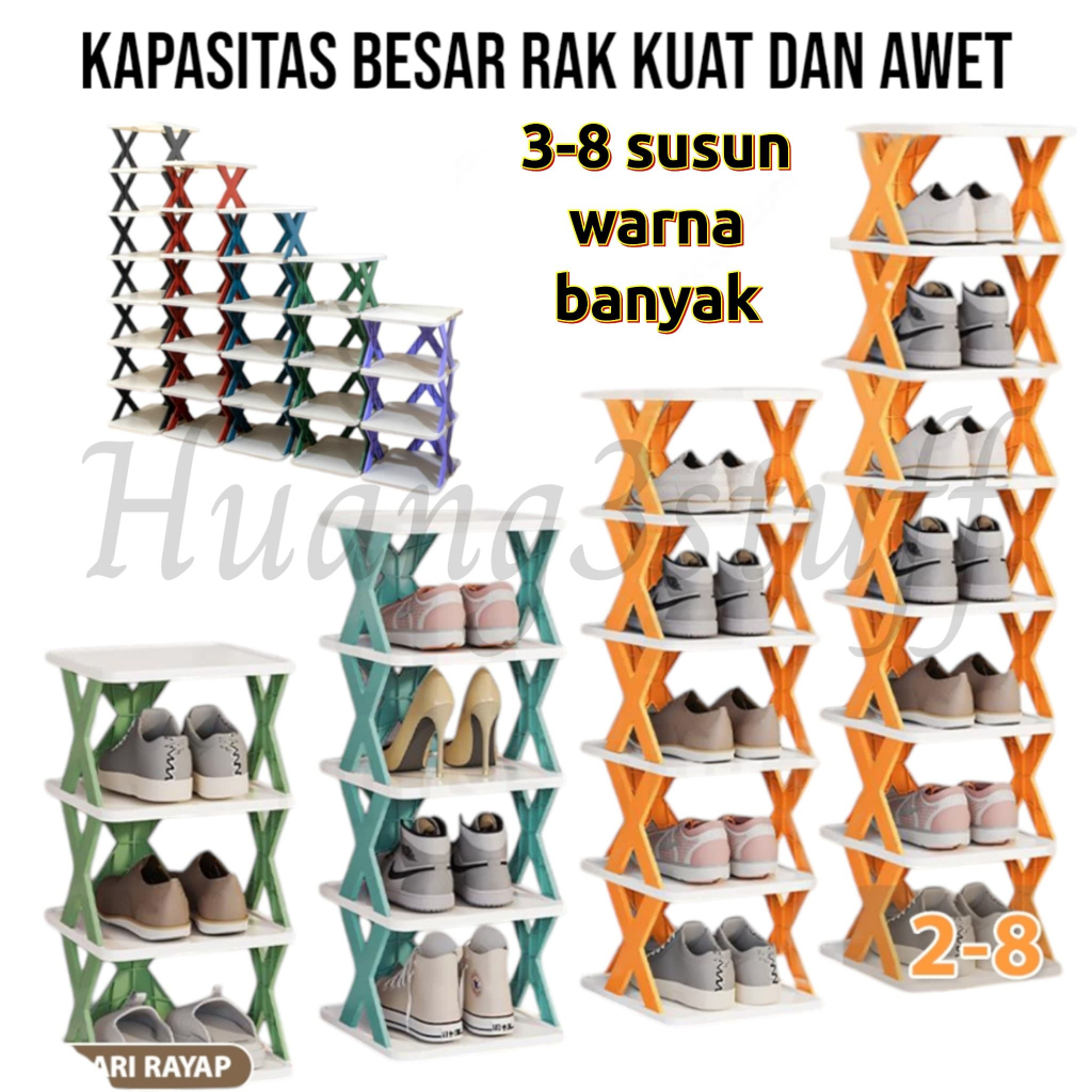 Jual PXTON - Rak sepatu X tempat rak sepatu susun rak sendal tempat ...
