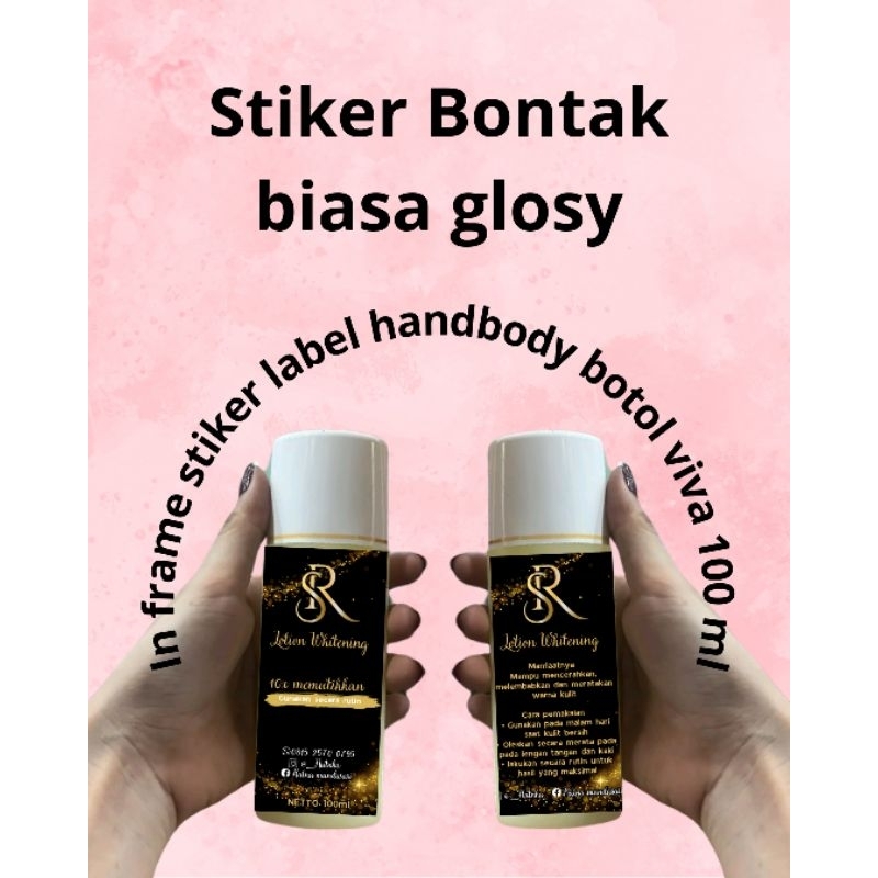 Jual Stiker label Handbody botol 100ml | Shopee Indonesia