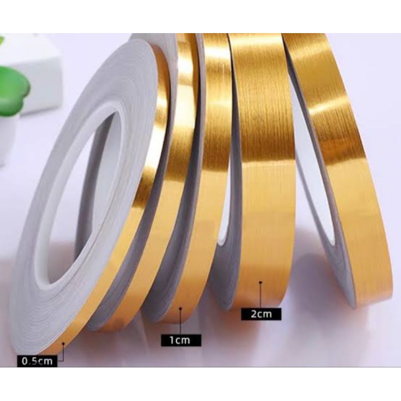 Jual List Sticker Gold Uk Lebar 2cm dan Lebar 10cm | Shopee Indonesia