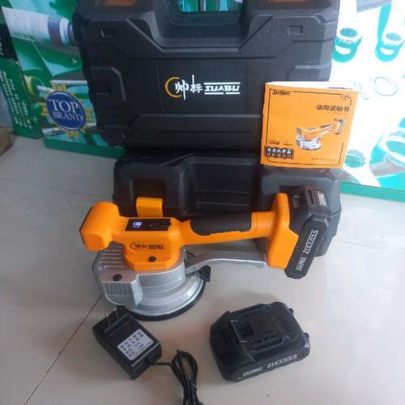 Jual Cordless Tile Vibration Machine 21 Volt Mesin Penggetar Perata ...