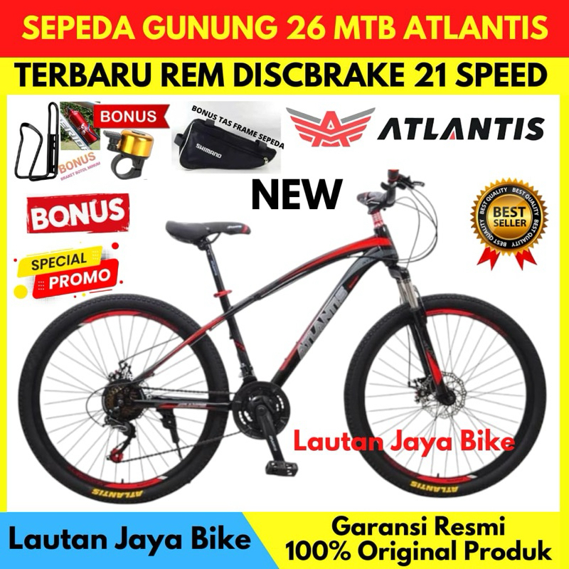 Jual Sepeda Gunung 26 MTB Atlantis 730 Rem Discbrake Operangigi free ...