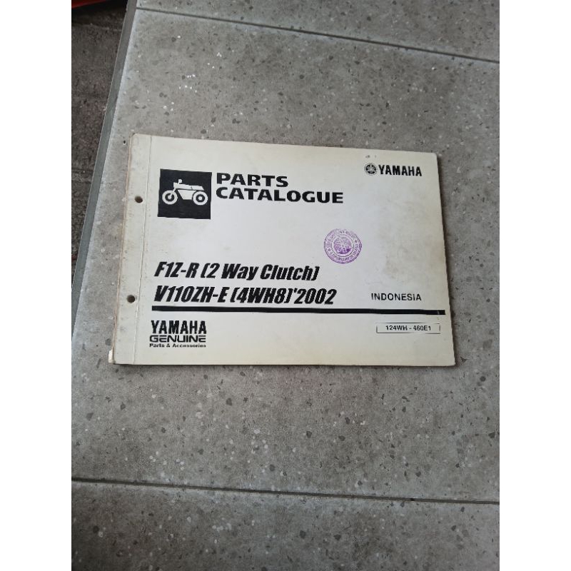 Jual BUKU PART CATALOG YAMAHA FIZR 2002 ORIGINAL | Shopee Indonesia