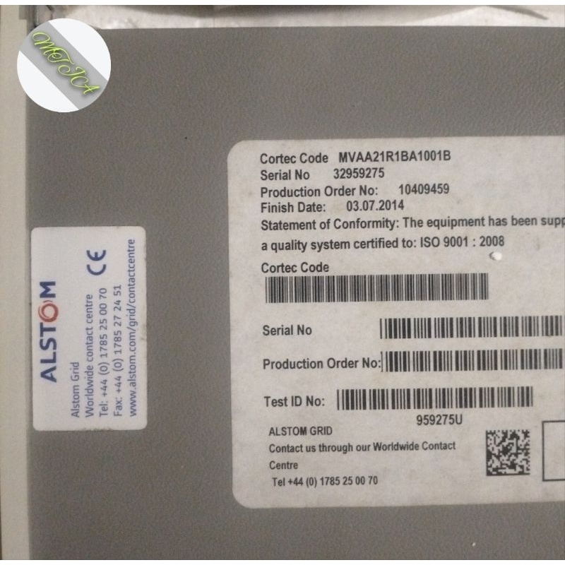 Jual ALSTOM Alstom grid Worldwide Contact Centre Cortec Code ...