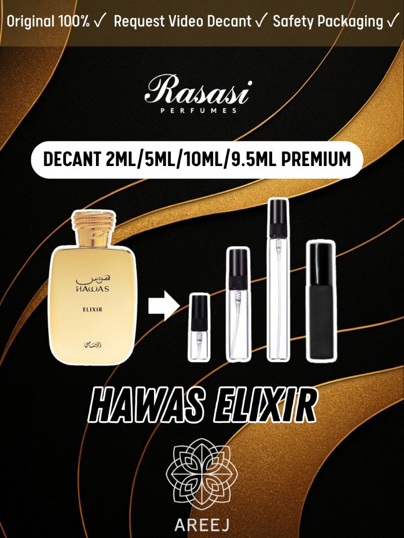 Jual Decant Parfum Rasasi Hawas Elixir 2ml/5ml/10ml/9.5ml Premium ...