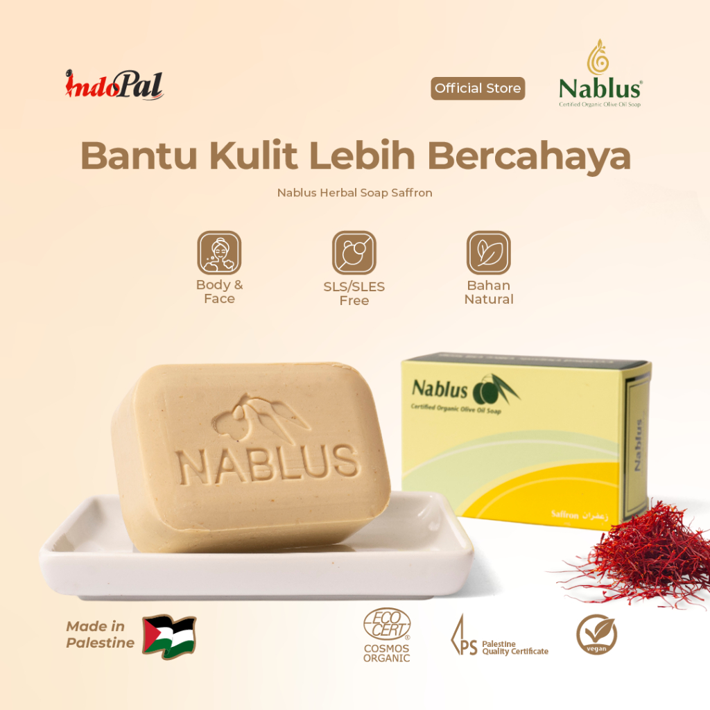 Jual Nablus Herbal Soap Saffron 100 gr | Shopee Indonesia