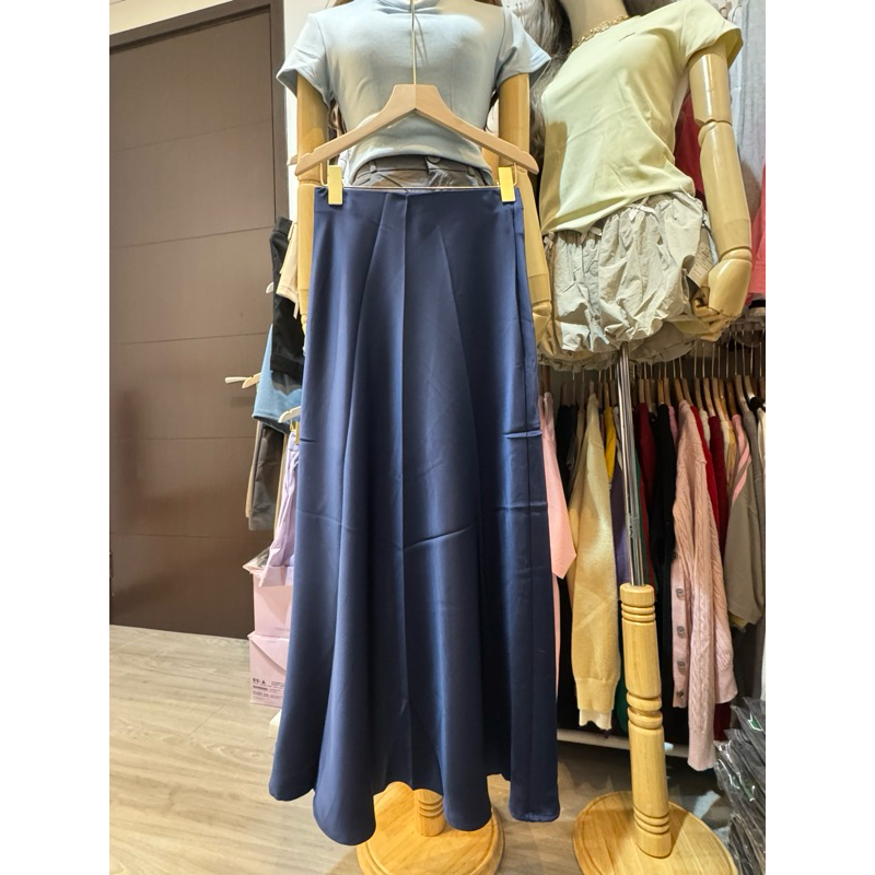 CN729 1701 ROK SATIN PLAIN MERMAID MAXI SKIRT XINGWANG