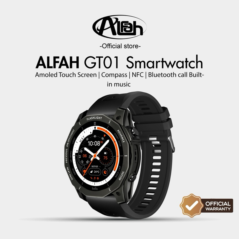 Jual ALFAH - GT01 Smartwatch Amoled GPS Tracking Outdoor running ...