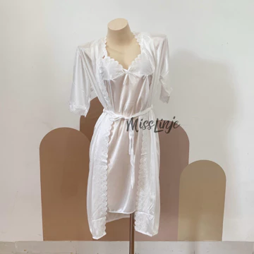 Miss Linje Baju Tidur Wanita Setelan Nightwear Kimono Satin Premium Bisa Buat Seserahan Kado