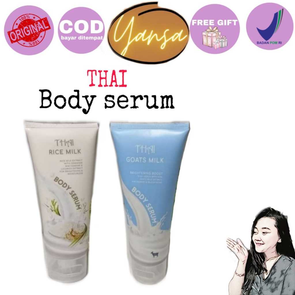 Jual THAI GOATS MILK DAN RICE MILK BODY SERUM 200Gr | Shopee Indonesia