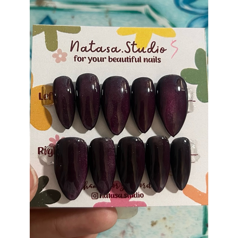 Jual RUBY GLASS press on nails FREE Lem Stiker, lem cair, kikir mini ...