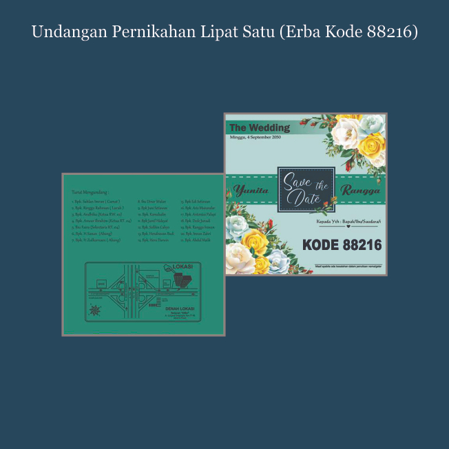 Jual UNDANGAN PERNIKAHAN/CETAK UNDANGAN PERNIKAHAN/KODE 88216_MODEL ...