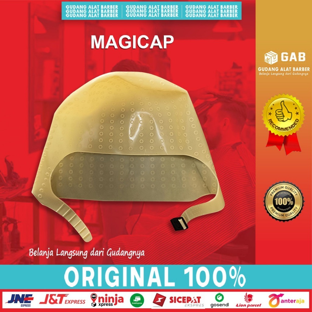 Jual Magic Cap Semir Topi Highlight Bleaching Rambut Karet Silicon ...