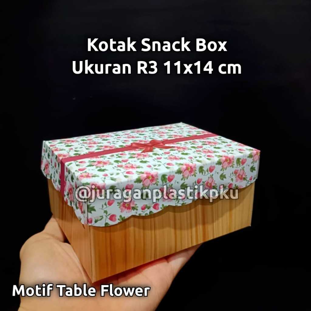 Jual ( 100 PCS ) Kotak Snack Box Ukuran R3 11x14 | 11x14x7 cm Motif ...